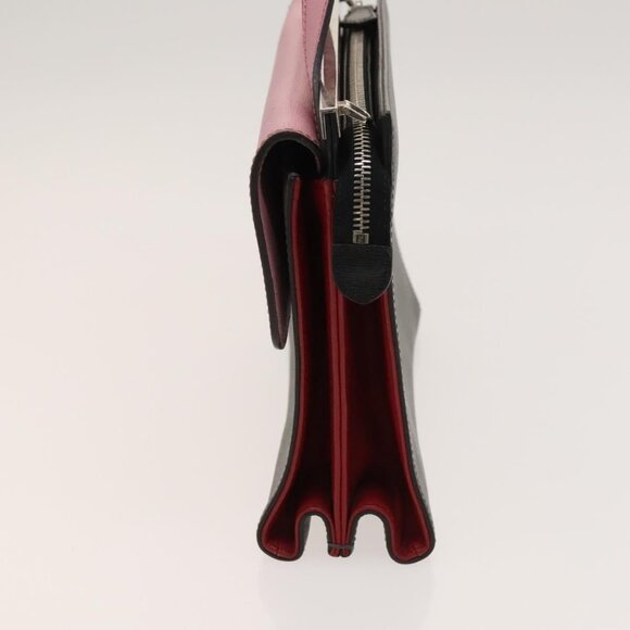 FENDI Hand Bag Leather 2way Gray Silver Auth - Picture 4 of 16